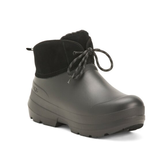 UGG Black Tasman X Lace Waterproof Rain Boots - Picture 1 of 2
